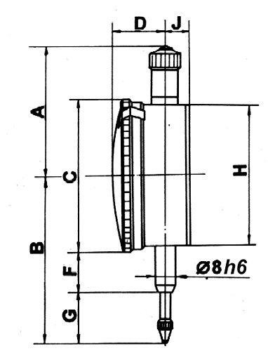 Horloge de mesure CNC de haute précision avec course de 30 mm