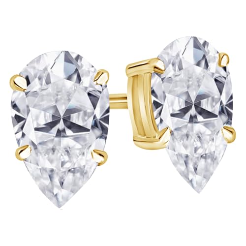 IGI lab-grown diamond stud earrings, 4-prong push back