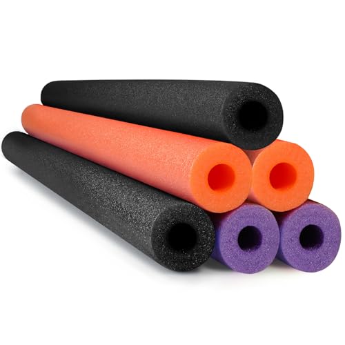 Hanaive 6 Pack Pool Noodles Swimming Floating Foam Tube 52 Inch Hollow Swim Noodles Bulk Floats Heavy Duty for Swimming Decoration Craft Projects Multi-Purpose