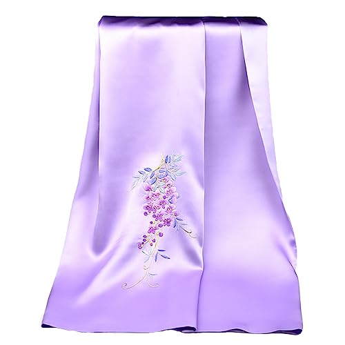 Foulard brodé en soie de mûrier de Suzhou écharpe fleurs