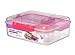 Produktbild Sistema 5-Fach unterteilte XL Lunchbox BENTO Lunch - 1650 ml Vesperdose inklusive Becher mit Schraubverschluss 22 x 17,5 x 8 cm 21690 (B x T x H) (transp ./ Pink)