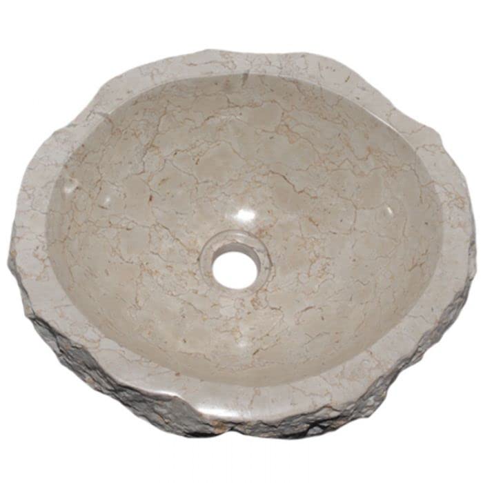 Petite vasque à poser en marbre naturel beige 30-39cm CHOIX SUR PHOTOS. lave mains salle de bain marbre crème