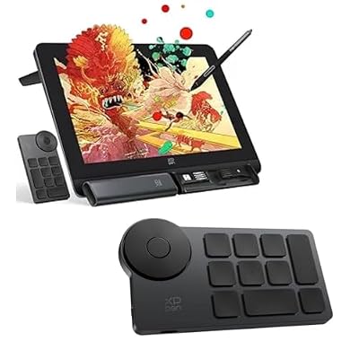XPPen Artist Pro 14 Gen2 Drawing Tablet with Screen 14 inch Graphic Art Tablet & Mini Keydial ACK05 Wireless Shortcut Keyboard
