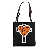 Sport Basketball Athletes Cross Baptism Holy Communion Faith Tote Bag