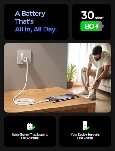 LISEN 4-Pack [3.3/3.3/6.6/6.6FT] USBC to USBC, 60W USB C to USB C Fast Charging Cable for iPhone 15 Charger Cord, Samsung S23 S22 S21 Note 20 Ultra, Google Pixel 7 6 Pro, iPad Mini/Pro, MacBook