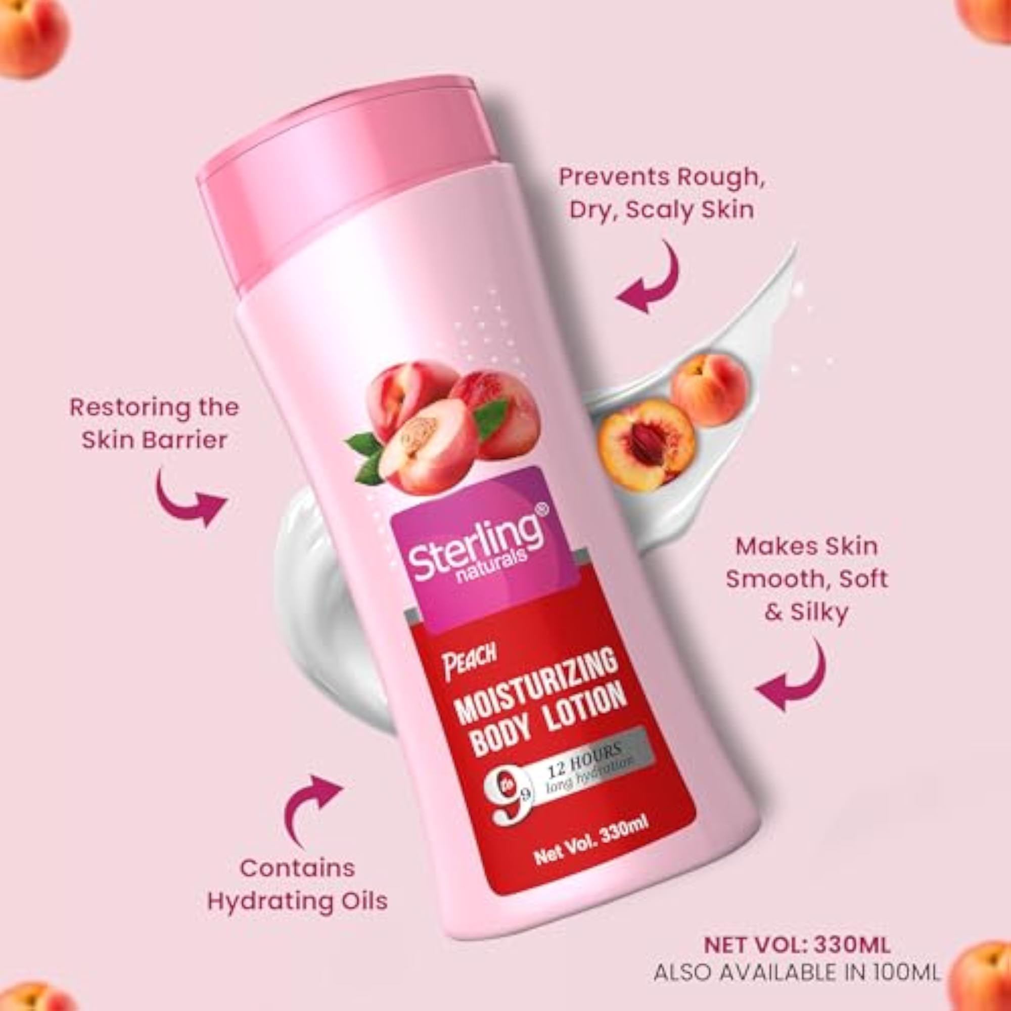 Peach Body Lotion for Winter, 330ml
