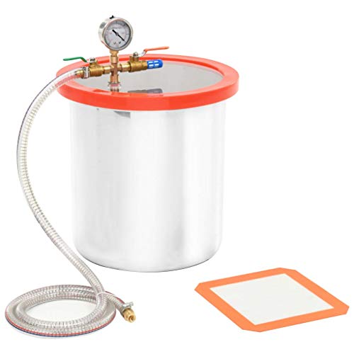Chambre à vide acier inoxydable 18,9 l avec jauge sous vide d'huile de silicone