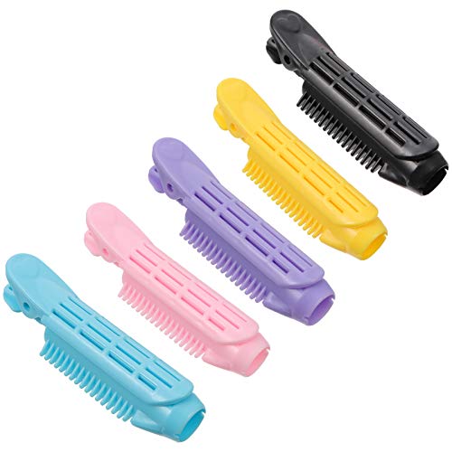 5 peças de rolos de cabelo de plástico, ondulado, acessório de cabelo moderno