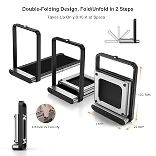 WalkingPad X21 Treadmill 918W Double Folding Treadmill for Home, 1-12km/h with App Control & HD Display, No Assembly Required Black