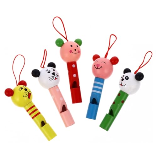 Toddmomy 10 Piezas Silbatos de Madera para Niños Silbatos Infantiles de Madera para Fiestas, Juegos, Entretenimiento, Fiestas