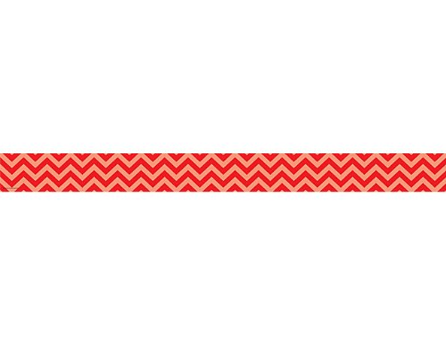 Teacher Created Resources Red Chevron Straight Border Trim