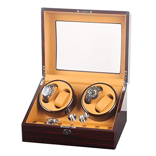 Watchwinder Fur Relojes Automáticos Silencioso,4+6 Epítopes Estable Durable 5 Modos Mira Winder Box Mira Winder 4