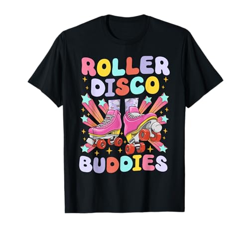 Cool Roller Skating Skate Girl 1970s Retro Roller Disco T-Shirt