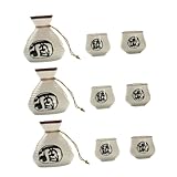 Garneck 3 Piezas Tazas De Sake Japonés Copa De Vino Japonesa Molde para Pasteles con Tapa Tazas Japonesas Kits De Brillo De Labios Servicio De Sake Taza Tradicional Saki Juego De Cubiertos