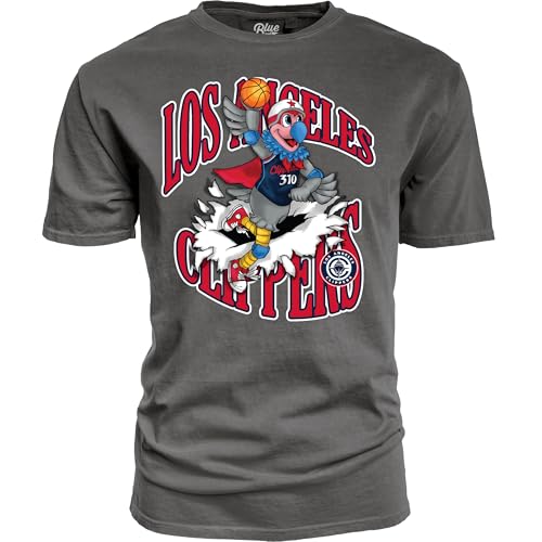 Los Angeles Clippers NBA Officially Licensed T-Shirt Ringspun Slam Mascot Black, Large
