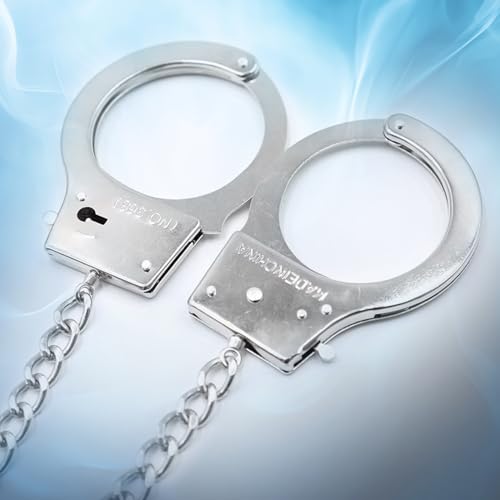 Bondage Restraint Handcuffs with Anal Plug and Long Chain Stainless Steel - Image 3