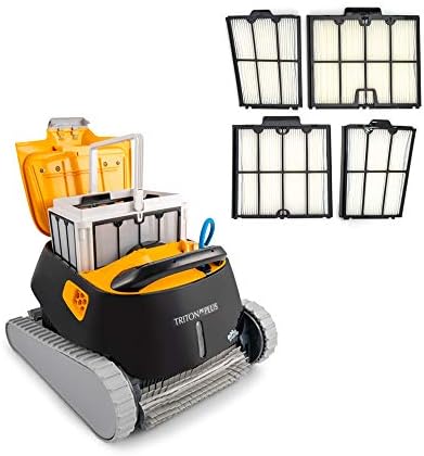 Dolphin Triton PS Plus Robotic Pool Vacuum Cleaner with Upgraded Ultra-Fine Filters and WiFi Connectivity for Hassle-Free Pool Cleaning, Ideal for Swimming Pools up to 50 Feet