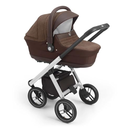 3-in-1 Kombi-Kinderwagen Puro Solid | Mehr Farben verfügbar | inkl. Babyschale & Wickeltasche, Farbe:Braun