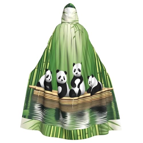 Manteau à capuche panda adulte, cape longue de fête cosplay pour homme et femme