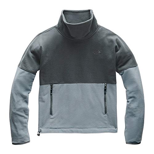 The North Face Women's TKA Glacier Funnel-Neck Pullover, Mid Grey/Asphalt Grey, M