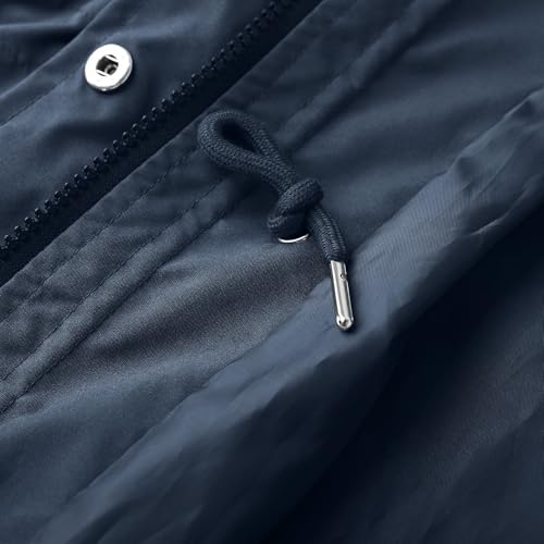 Lightweight Navy Raincoat for Women with Hood: The Perfect Travel Companion for Any Adventure - Image 5
