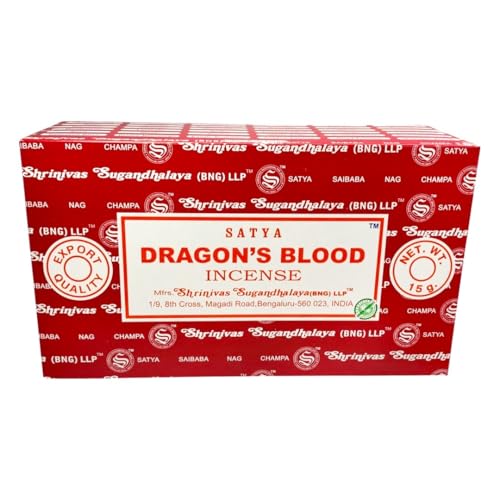 Satya Champa Dragon\'s Blood Incense Stick, 12 Count