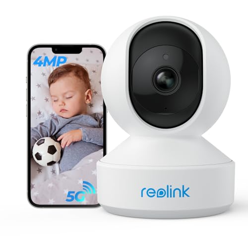 Reolink 4MP Pan Tilt Caméra Surveillance WiFi Interieure, Caméra IP 2,4GHz/5GHz, Audio Bidirectionnel,...