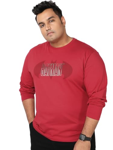 T-shirt Batman homme 6XL coton rouge à manches longues pour grand geek cosplay