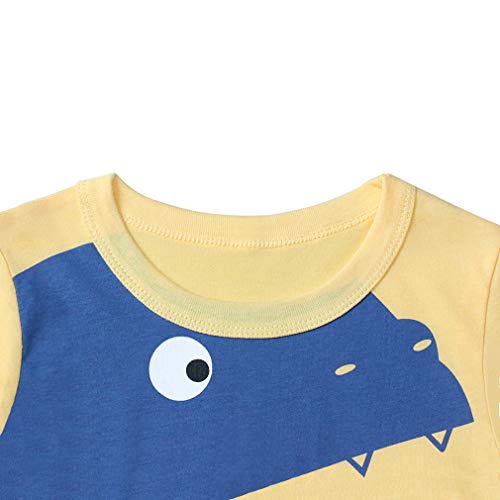 Image of Little Boys Shorts Set Toddler Boys 100% Cotton Summer Short Sleeve T-Shirts and Shorts Clothing Sets 2PCS