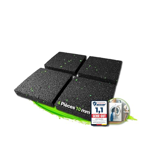CLARE Tapis Anti Vibration Machine à Laver et Pieds Antivibrants | Stabilisateur Machine à Laver | Réduit Bruit et Vibrations | Patins Antidérapants Haute Qualité |...