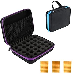 Smavles Caja de Aceites Esenciales 2 Piezas Bolsa De Aceites Esenciales Estuche de Aceites Esenciales,30 Rejilla…