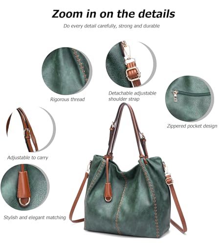 Bolso Hobo Vintage de PU con Detalles de Remaches miniatura 6