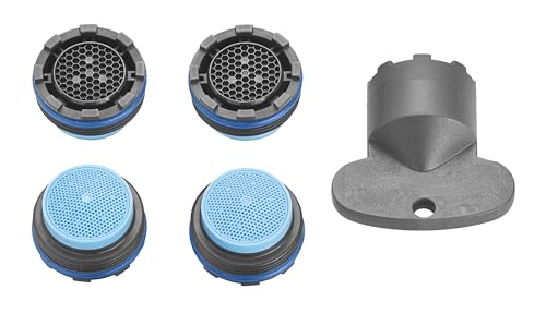 M21.5x1~13.5 - 15 l/min 4er Set Original PERLATOR® Einschraubstrahlregler inkl. Schlüssel