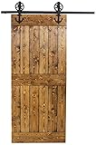 228cm/7.5FT Vintage Spoke Industrial Rad Schiebetür Barn Holz Innen Tür Schiebetürbeschlag Set Schiebetürsystem/sliding barn door hardware