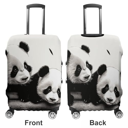 Carry on Luggage Cover Pandas Suitcase Covers for Luggages Tsa Approved Travel Luggage Sleeve Protector Elastic Suitcase Protector Anti-Scratch Washable Fits 19-30 Inch Case -S3