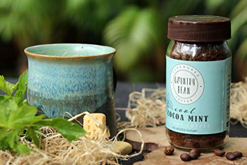 Country Bean Instant Coffee Powder Caramel Cocoa Mint Flavors Combo Pack of 2 X 60 G