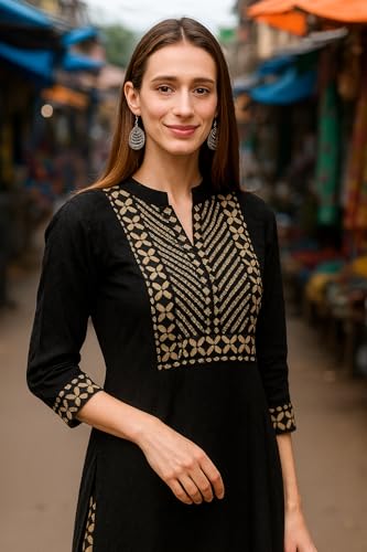 Ensemble kurta pour femme fluide en coton pour silhouette élancée taille M