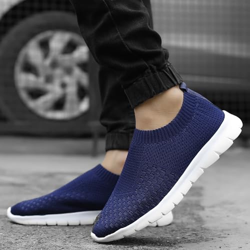 Image of Kraasa Men's Slip on Walking Shoes Ultra Light Breathable Non Slip Running Shoes Casual Fashion Sneakers Mesh Workout Sports