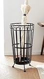 schirmständer antik Klassisches Design Dekoleidenschaft Schirmständer „Ranken“ aus Metall im Antik-Design, Dunkelbraun, Vintage Regenschirmhalter