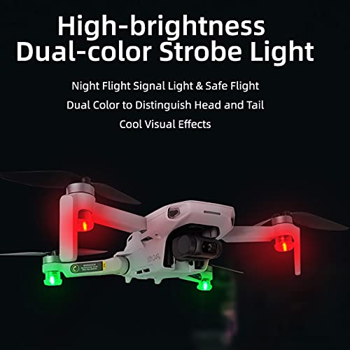 Laurio 4 PCS LED Flash Signal Light Flight Light Safety Strobe Lamp Night Navigation Recognition par