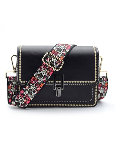 Image of Embroidered Purse Straps Replacement Crossbody Wide Adjustable Bag Straps | Thick Purse Strap for Crossbody Bags,Extra Long Strap,Cross Body Straps for Handbags,Bag Straps for Tote Bags,Shoulder Straps