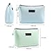 Cosmetic Bags for Women 2 Pcs Small Makeup Bag with Zipper Pu Leather Makeup Pouch Makeup Bag for Purse Make Up Bag for Travelling (Green+Blue)