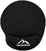 Lord Mountain Ergonomic Mouse Pad Wrist Supported – Soft Filled Anti-Slip Black Mousepad