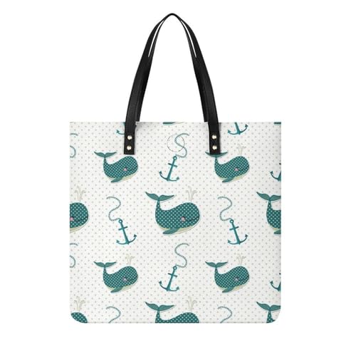 Sac à bandoulière Baleine Verte grand sac à main shopper et tote bag de voyage
