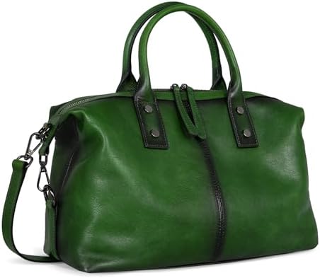 Iswee Genuine Leather Satchel Tote Bag Top Handle Handbag Designe...