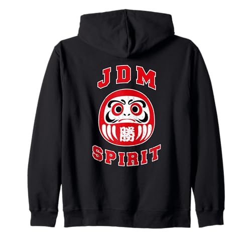 JDM Spirit Daruma Victoria Kanji - Estilo Callejero Japonés Sudadera con Capucha