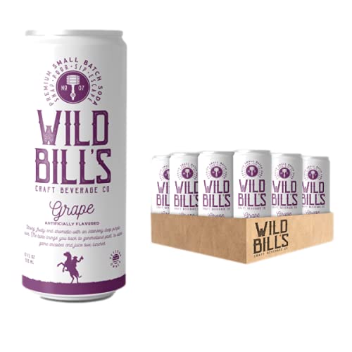 Wild Bill's - Grape Soda Pop, Pure Cane Sugar, No High Fructose Corn Syrup, Caffeine Free, Gluten Free, Vegan (12 Oz, 12-Pack) #TOP13
