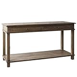 Poids: 25kg L\'Héritier Du Temps Table de Drapier Meuble de Métier Console de Salle de Bain Meuble Vasque en Bois 44x81x158cm