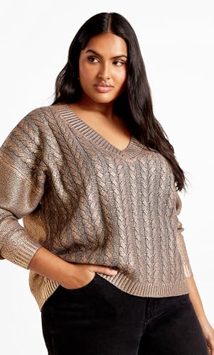 Image of City Chic Plus Size Jumper Iliana in Silver