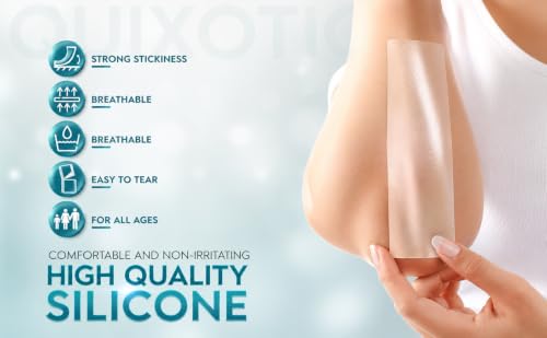 Image of QUIXOTIC Silicone Scar Sheets Tape Roll 1.5M | Reusable Silicone Strips for Scar Care | Surgical, C-Section, Tummy Tuck, Keloid & Acne Scars | Skin-Friendly (A1) (SKIN TONE)